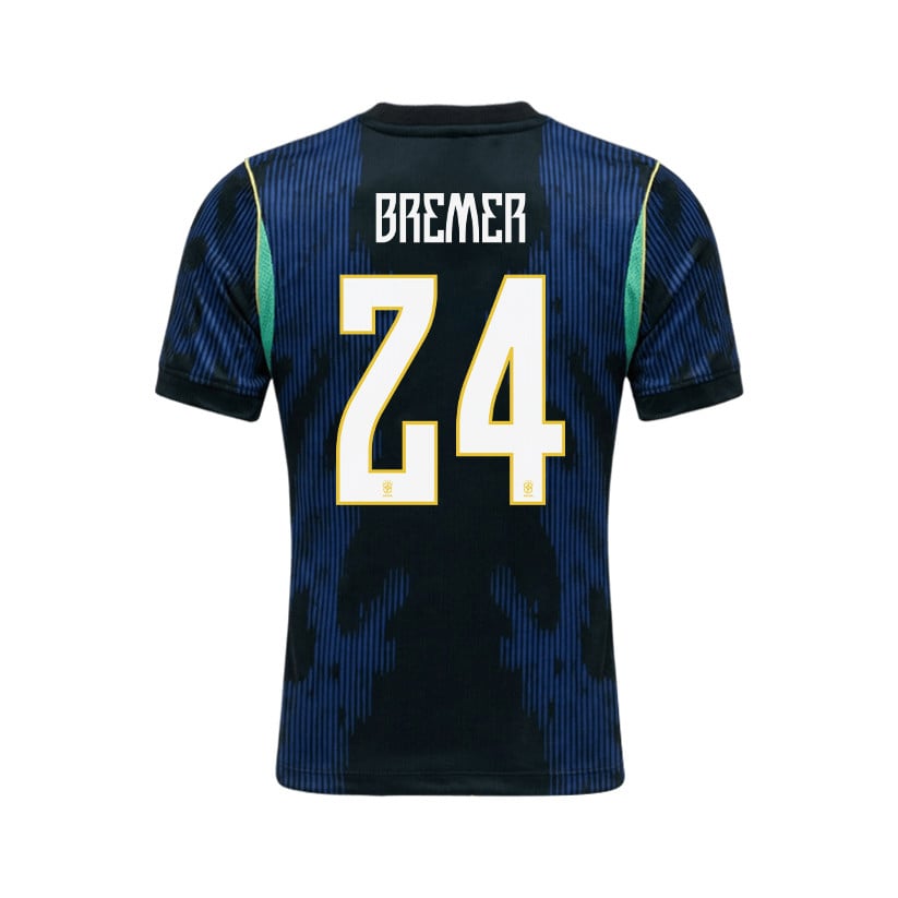 Gleison Bremer 24 Brazil 2026 Away Men Jersey & Shorts Set – Blue