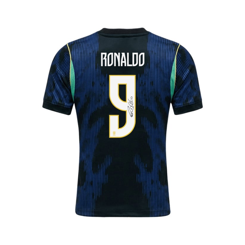Ronaldo Nazário 9 Brazil 2026 Away Men Jersey & Shorts Set – Blue