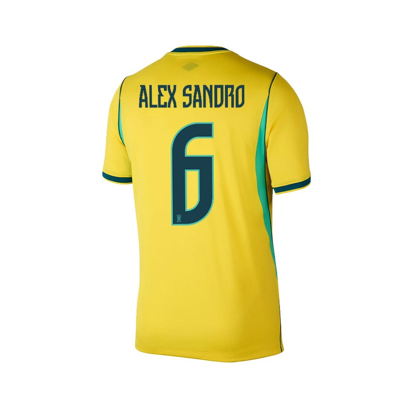 Alex Sandro 6 Brazil 2026 Home Men Jersey & Shorts Set – Yellow