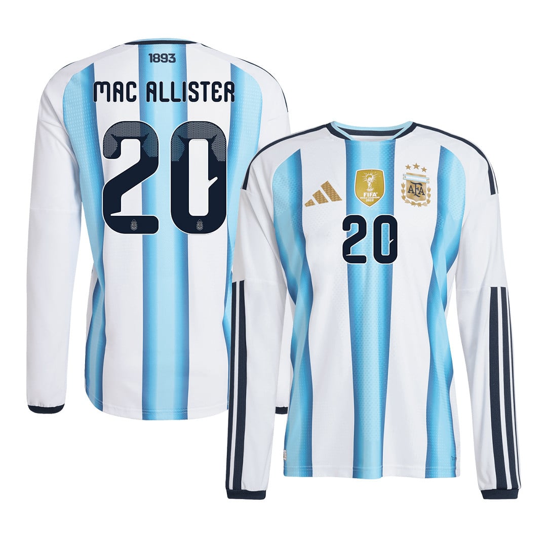Alexis Mac Allister 20 Argentina 2026 Home Long Sleeve Jersey - White