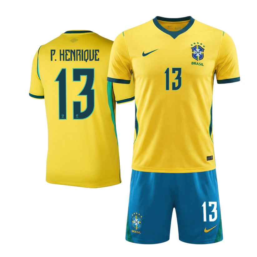 Paulo Henrique 13 Brazil 2026 Home Men Jersey & Shorts Set – Yellow