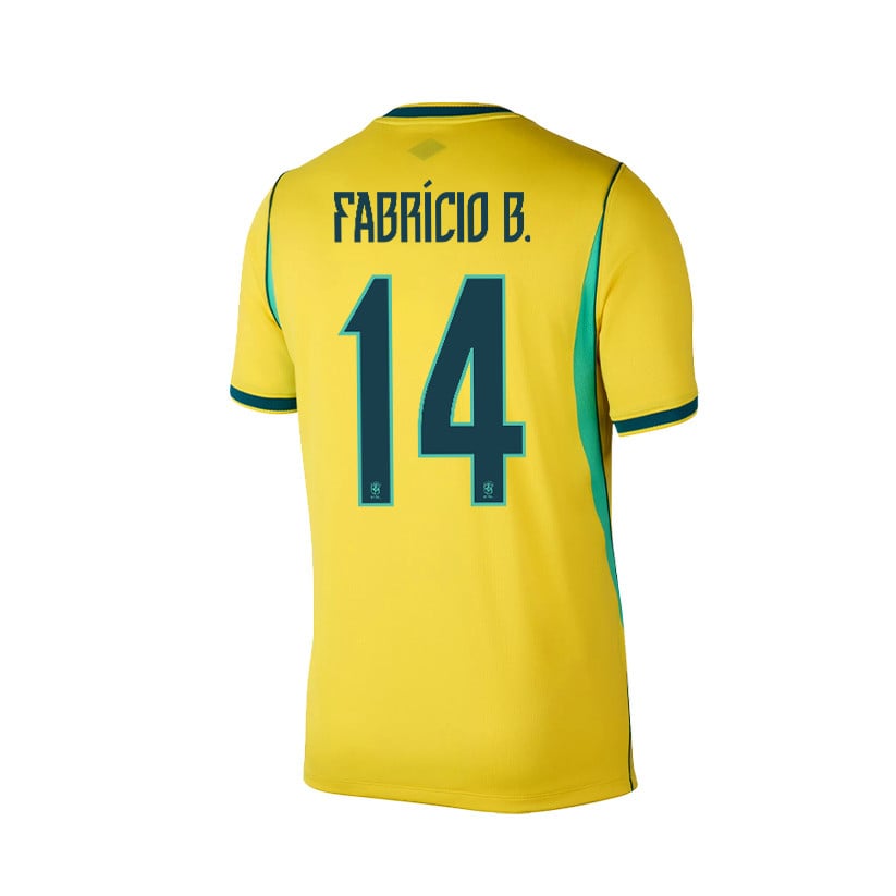 Fabrício Bruno 14 Brazil 2026 Home Men Jersey & Shorts Set – Yellow