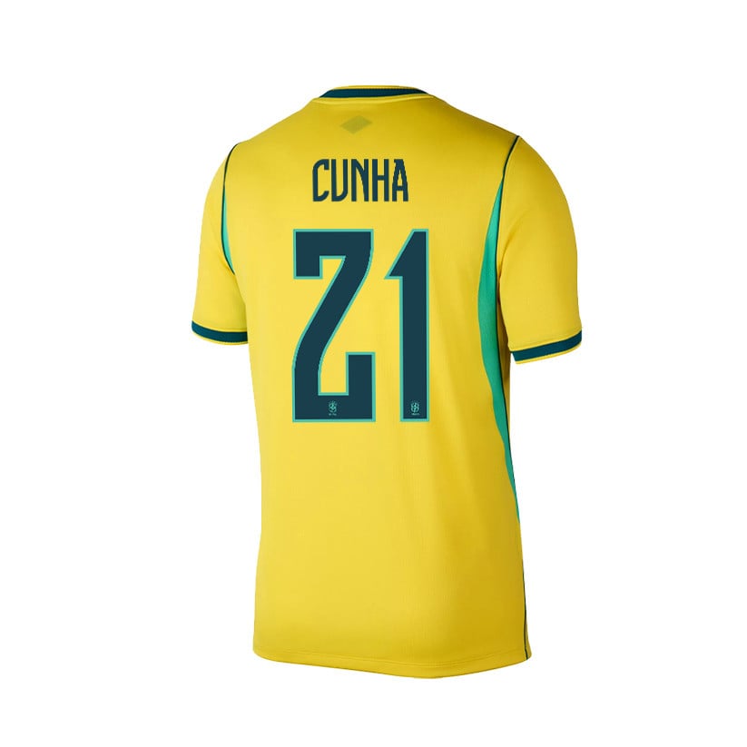 Matheus Cunha 21 Brazil 2026 Home Men Jersey & Shorts Set – Yellow