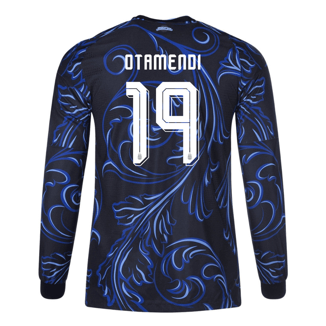 Nicolás Otamendi 19 Argentina 2026 Away Long Sleeve Jersey - Black