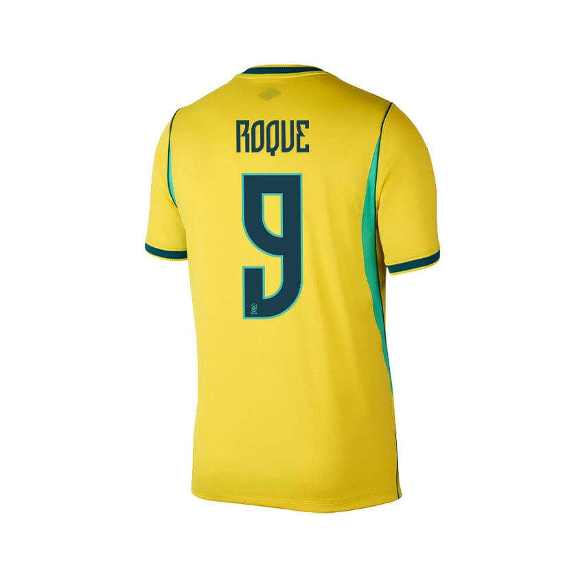 Vitor Roque 9 Brazil 2026 Home Men Jersey & Shorts Set – Yellow