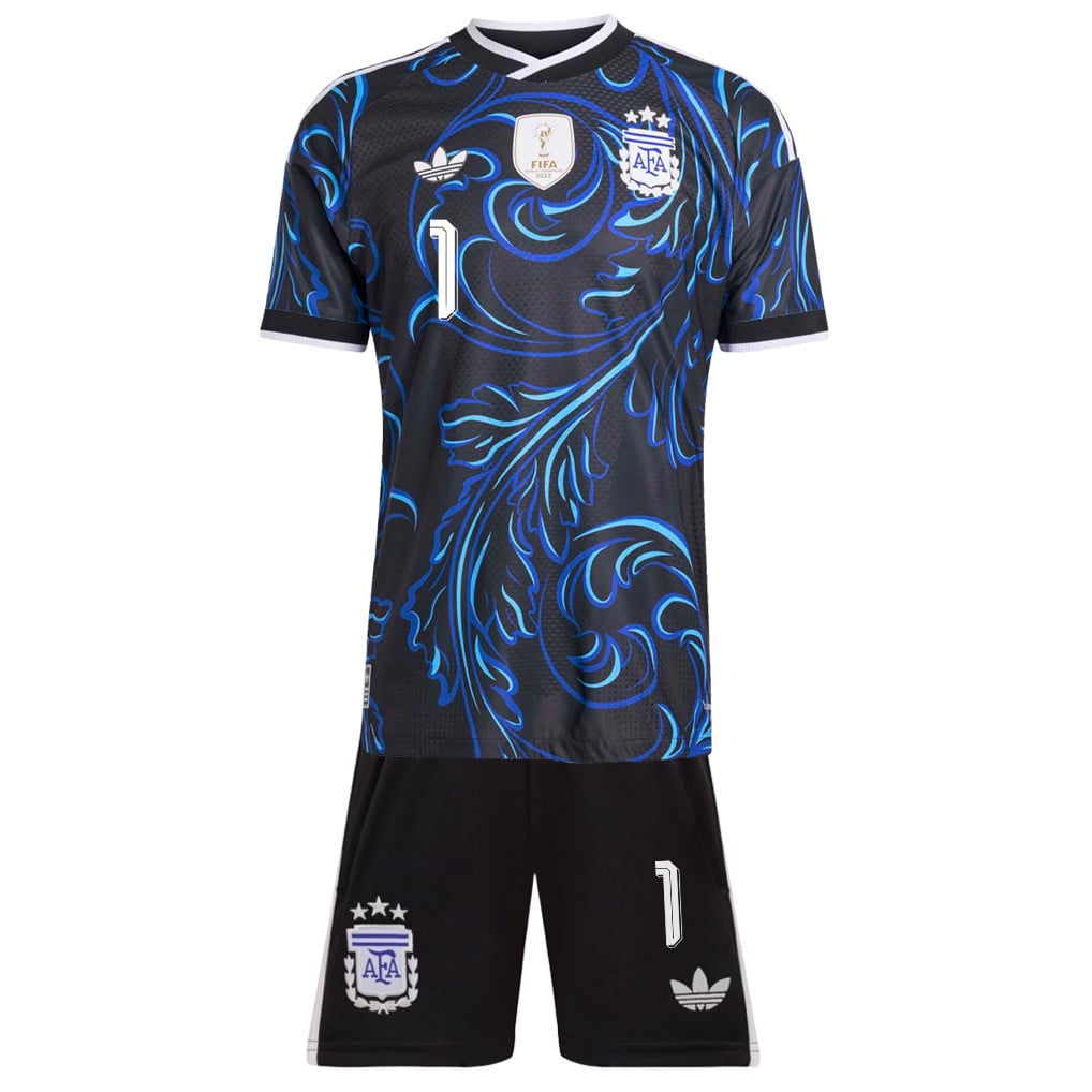 Emiliano Martínez 1 Argentina 2026 Away Men Jersey & Shorts Set – Black