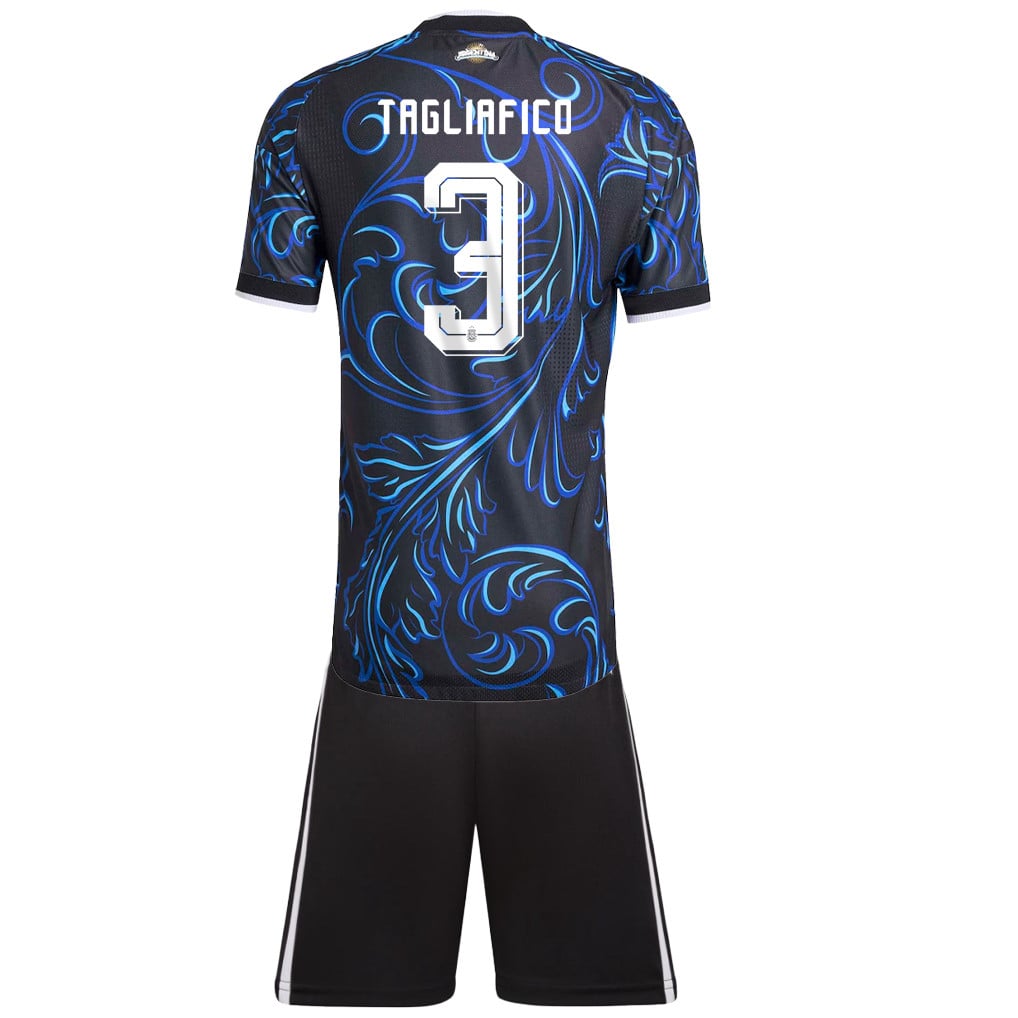 Nicolás Tagliafico 3 Argentina 2026 Away Men Jersey & Shorts Set – Black