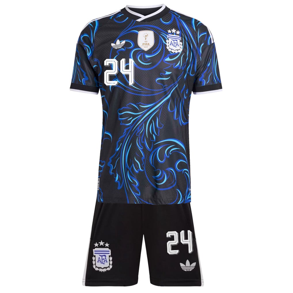 Enzo Fernández 24 Argentina 2026 Away Men Jersey & Shorts Set – Black