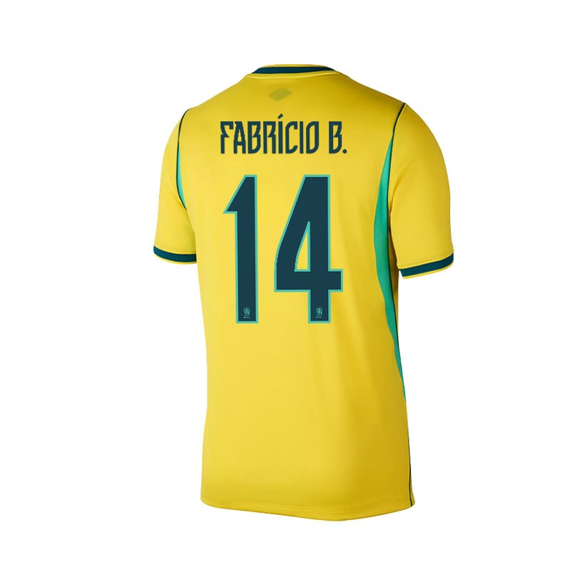 Fabrício Bruno 14 Brazil 2026 YOUTH Home Jersey & Shorts Set - Yellow