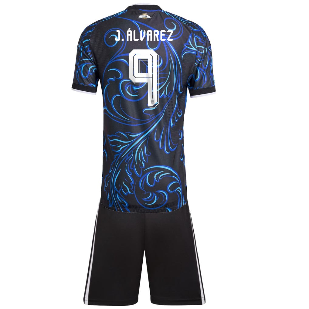 Julián Álvarez 9 Argentina 2026 Away Men Jersey & Shorts Set – Black