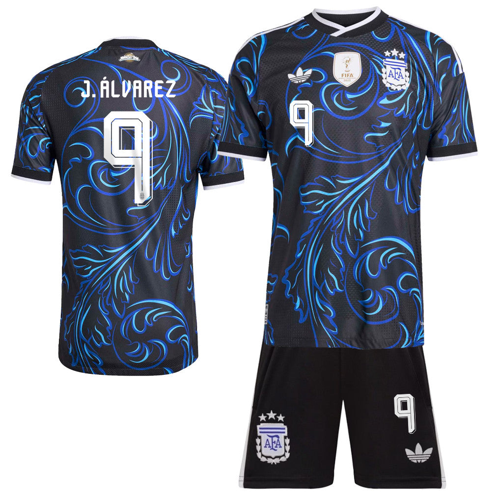 Julián Álvarez 9 Argentina 2026 Away Men Jersey & Shorts Set – Black