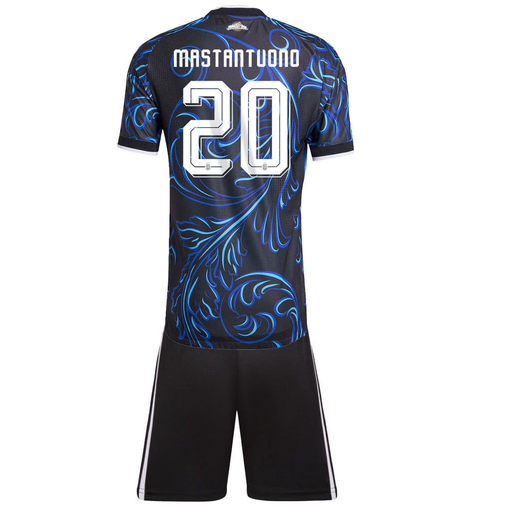 Franco Mastantuono 20 Argentina 2026 Away Men Jersey & Shorts Set – Black
