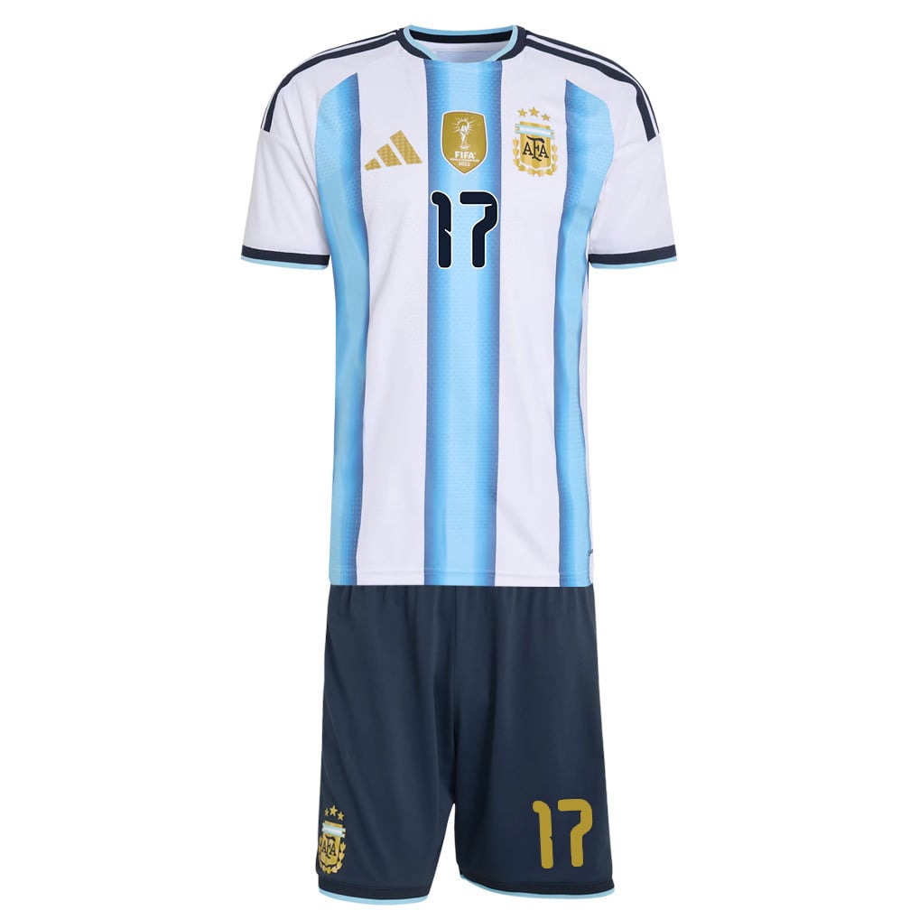 Giuliano Simeone 17 Argentina 2026 Home Men Jersey & Shorts Set – White