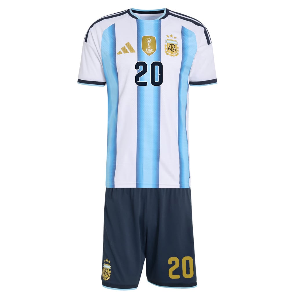 Alexis Mac Allister 20 Argentina 2026 Home Men Jersey & Shorts Set – White