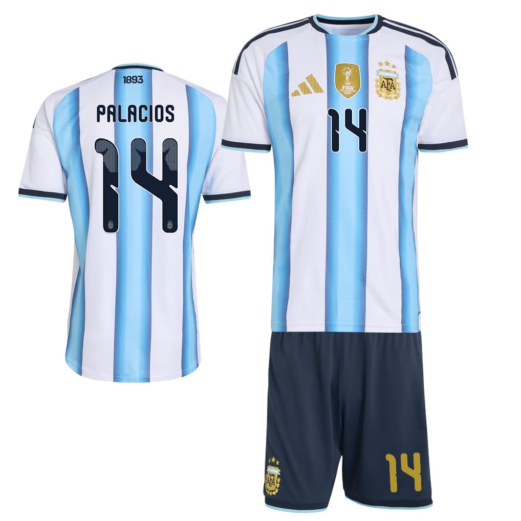 Exequiel Palacios 14 Argentina 2026 Home Men Jersey & Shorts Set – White