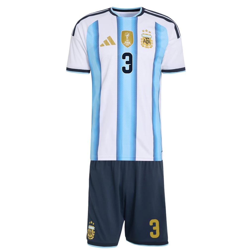 Nicolás Tagliafico 3 Argentina 2026 Home Men Jersey & Shorts Set – White