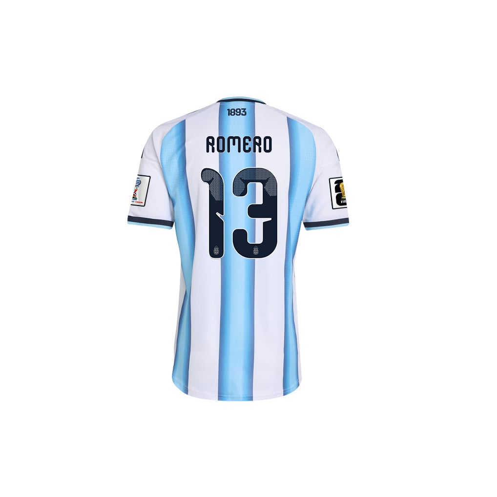 Cristian Romero 13 Argentina 2026 Home Men Jersey & Shorts Set – White