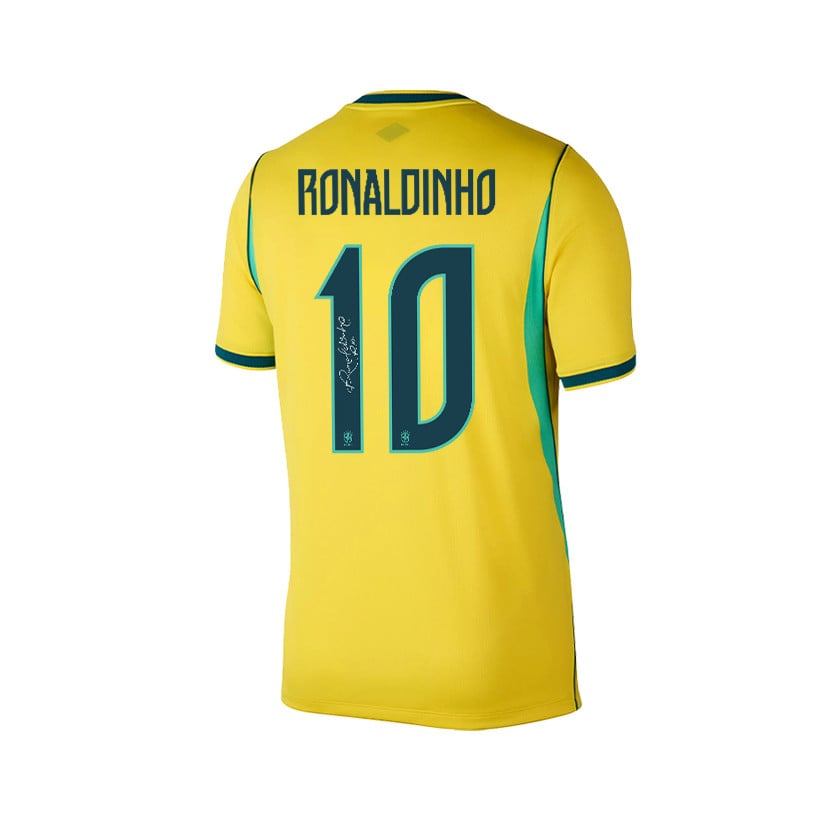Ronaldinho 10 Brazil 2026 YOUTH Home Jersey & Shorts Set - Yellow