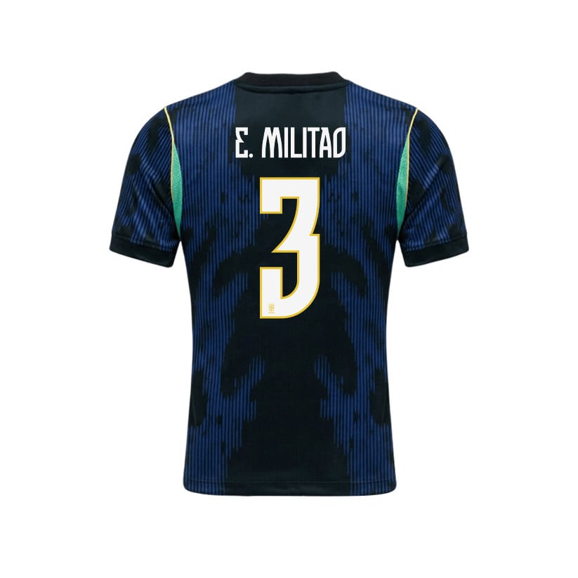 Éder Militão 3 Brazil 2026 YOUTH Away Jersey & Shorts Set - Blue
