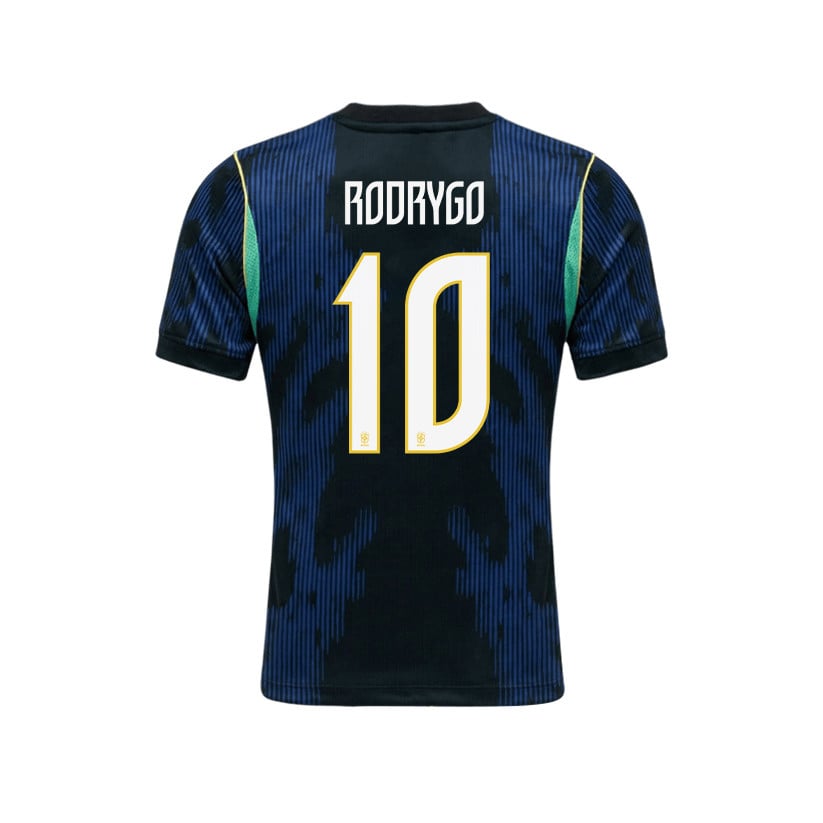 Rodrygo 10 Brazil 2026 YOUTH Away Jersey & Shorts Set - Blue