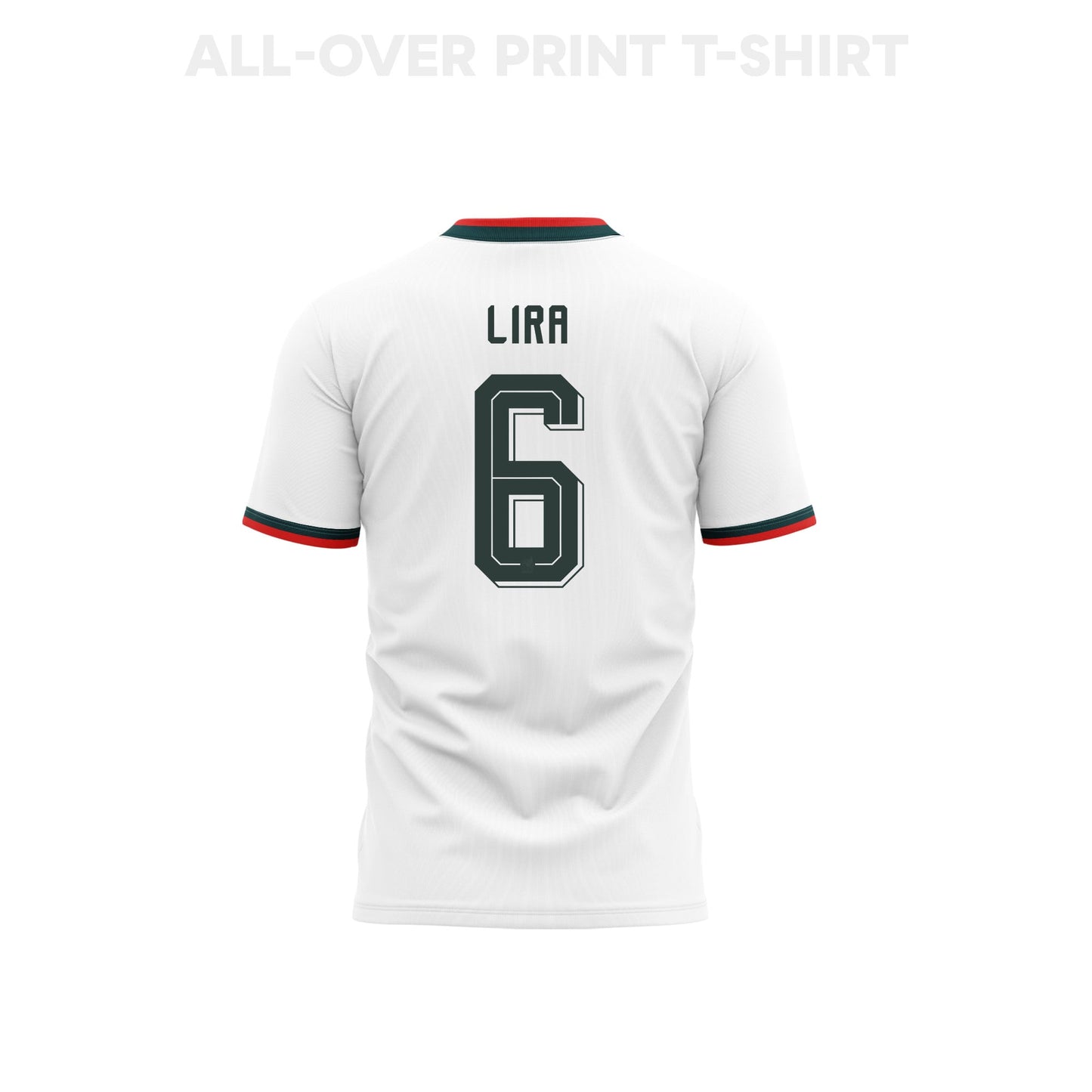 Erik Lira 6 Youth Mexico 2026 Away 3D T-shirt Fully Printed – White