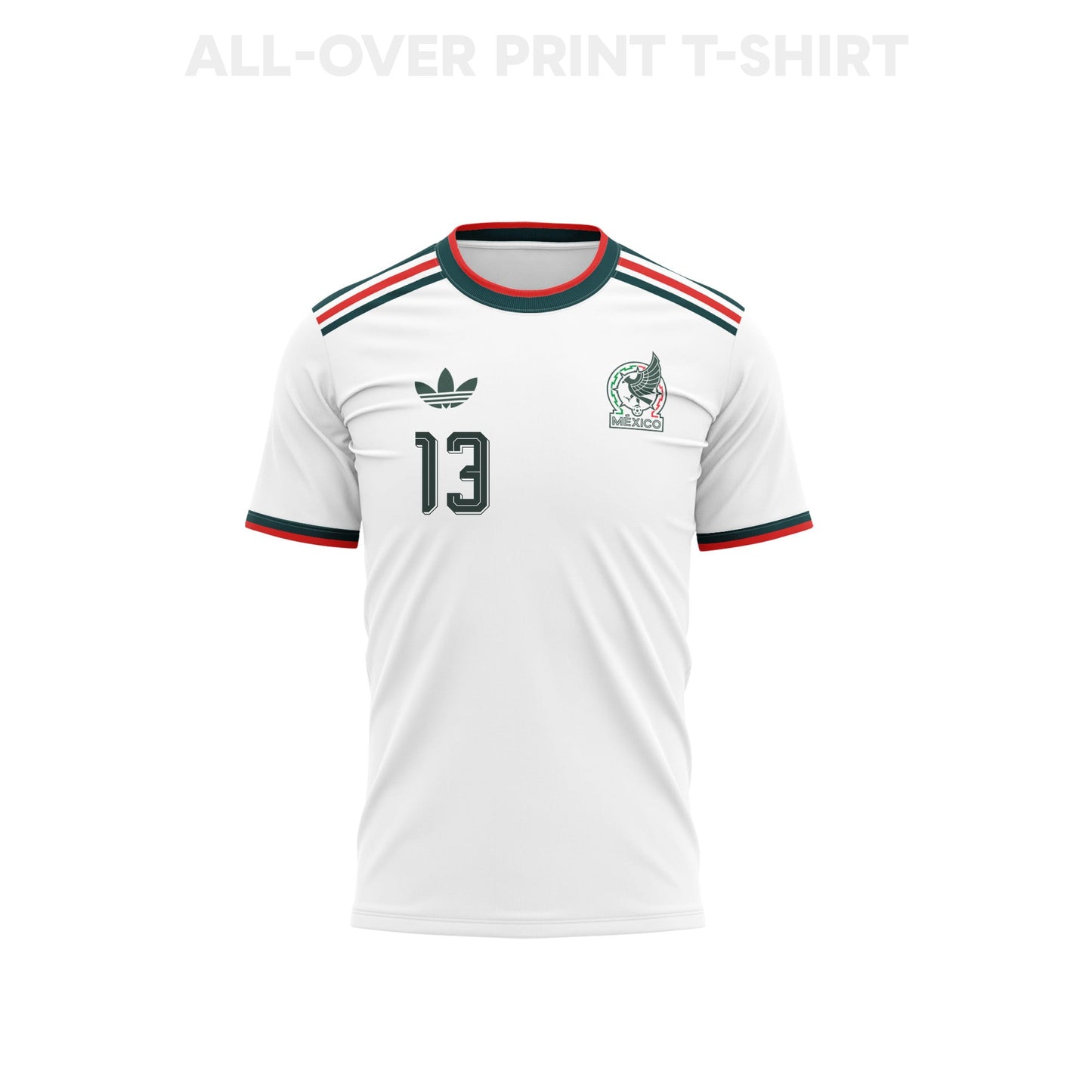 Armando González 13 Youth Mexico 2026 Away 3D T-shirt Fully Printed – White