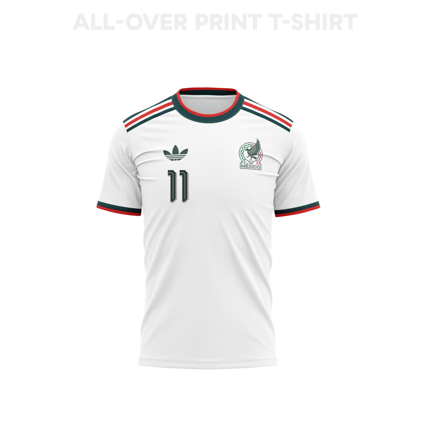 Santiago Giménez 11 Youth Mexico 2026 Away 3D T-shirt Fully Printed – White