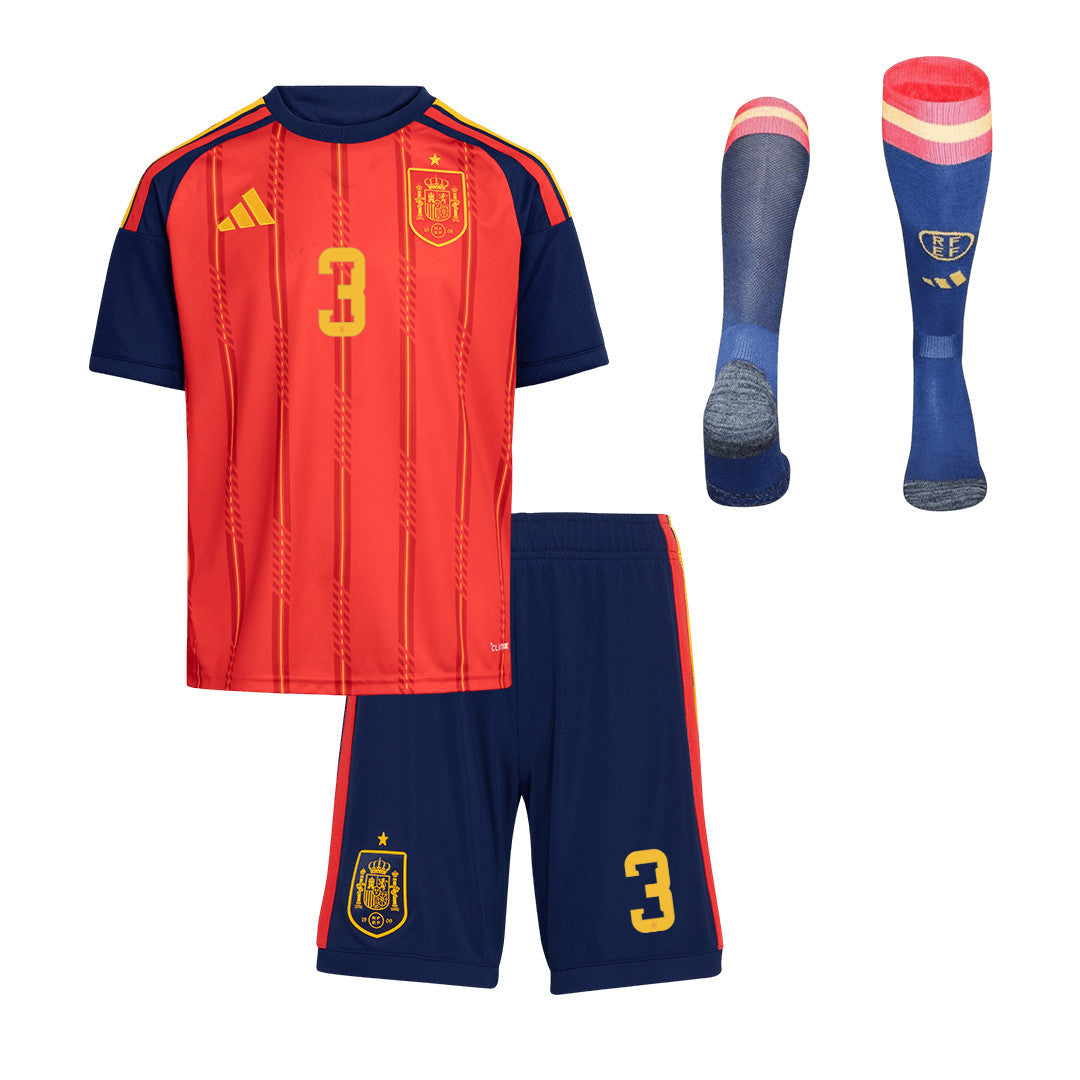 Robin Le Normand 3 Spain 2026 Home Men Kit Set – Red