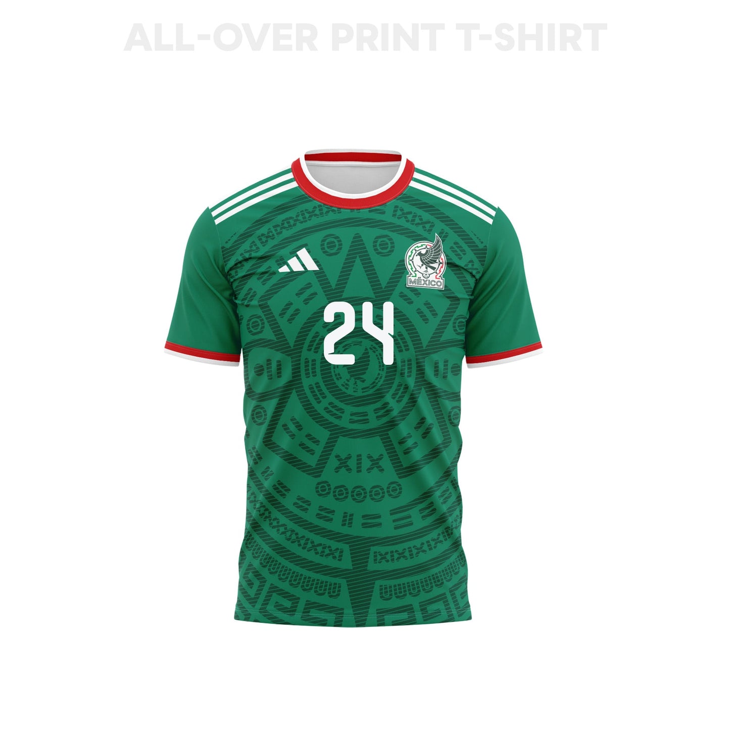Obed Vargas 24 Youth Mexico 2026 Home 3D T-shirt Fully Printed – Green