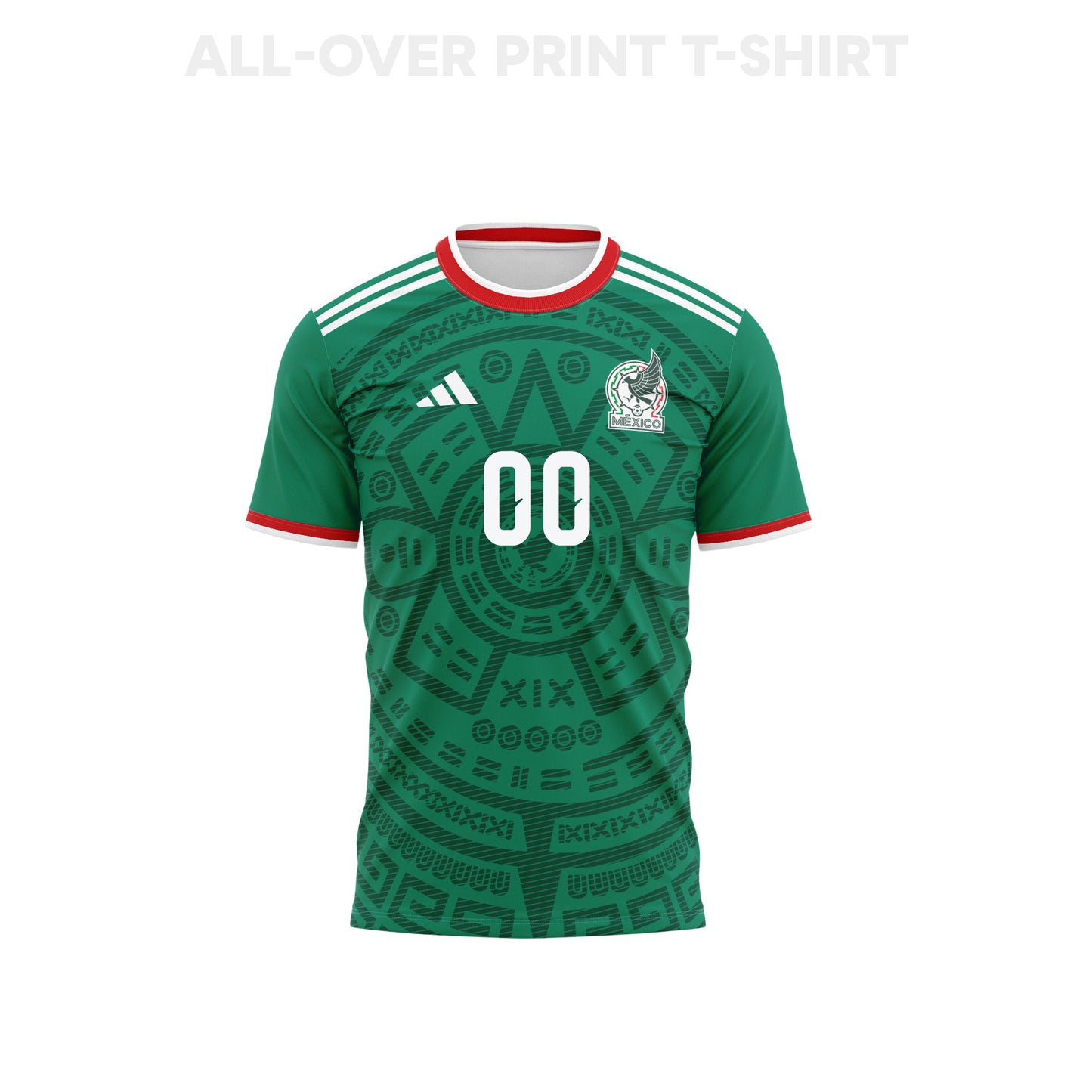 Mexico 2026 Youth Home 3D T-shirt Fully Printed – Personalized – Green
