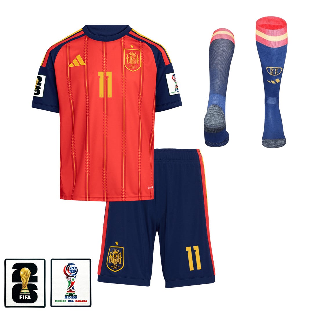 Ferran Torres 11 Spain 2026 Home Men Kit Set – Red