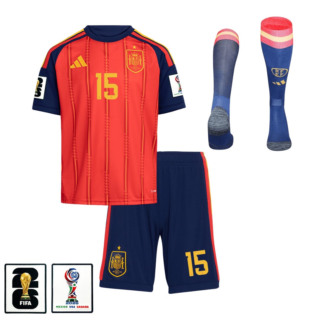 Yeremy Pino 15 Spain 2026 Home Men Kit Set – Red