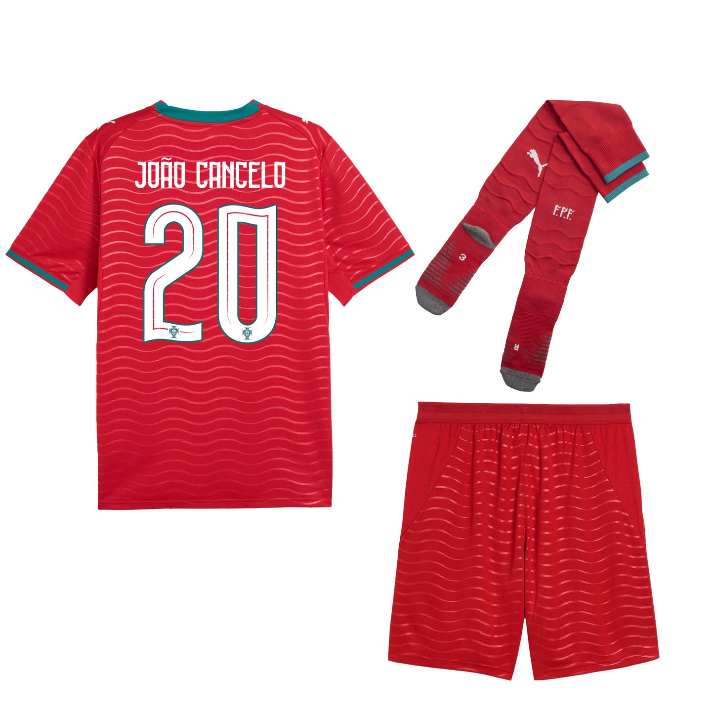 João Cancelo 20 Portugal 2026 Home Men Kit Set – Red