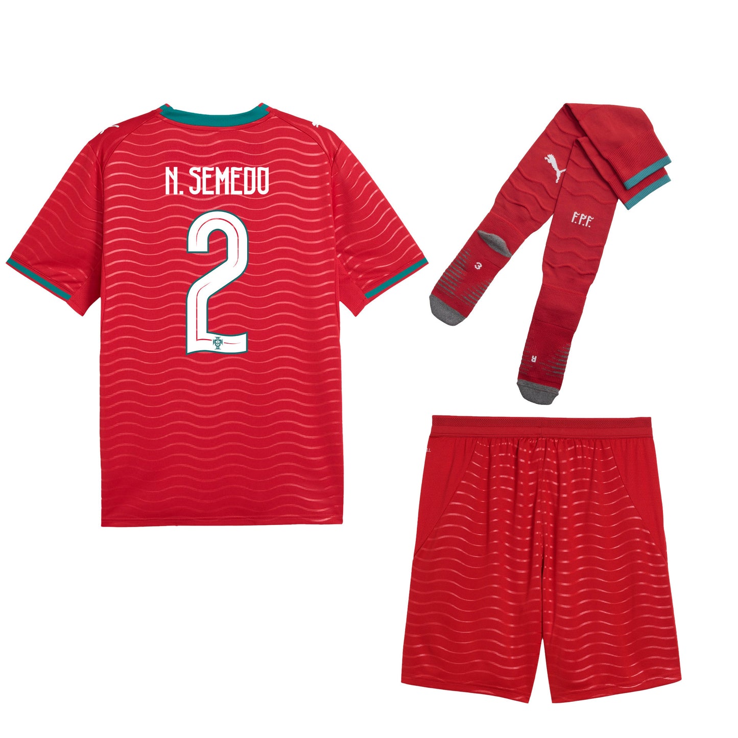Nélson Semedo 2 Portugal 2026 Home Men Kit Set – Red