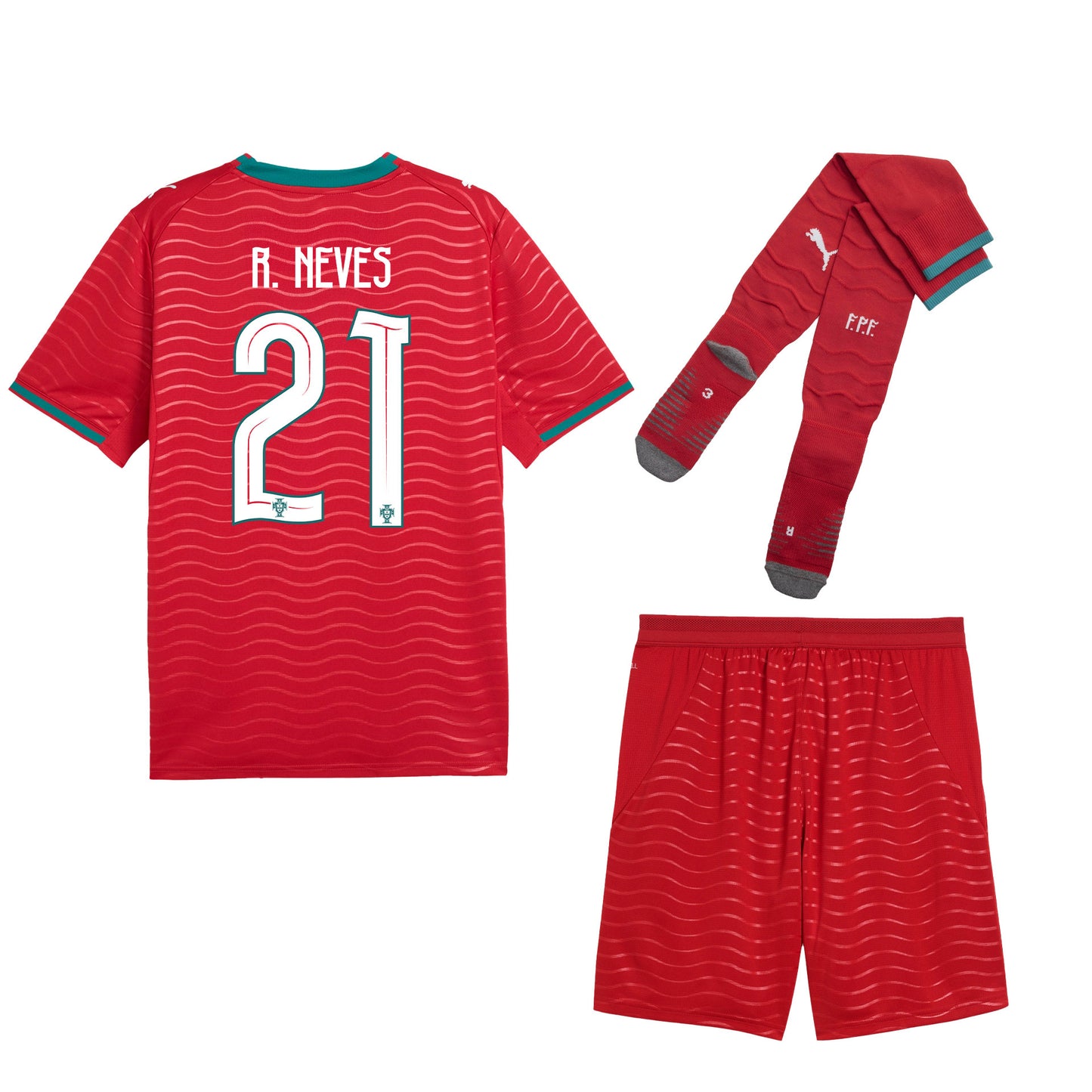 Rúben Neves 21 Portugal 2026 Home Men Kit Set – Red
