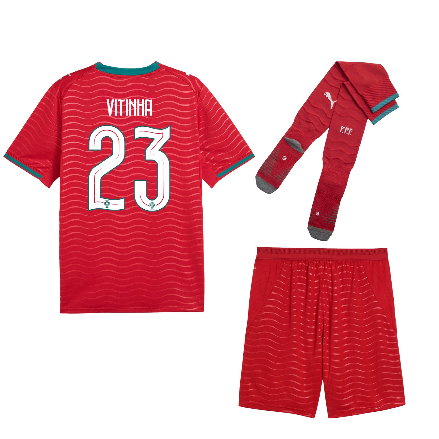 Vitinha 23 Portugal 2026 Home Men Kit Set – Red