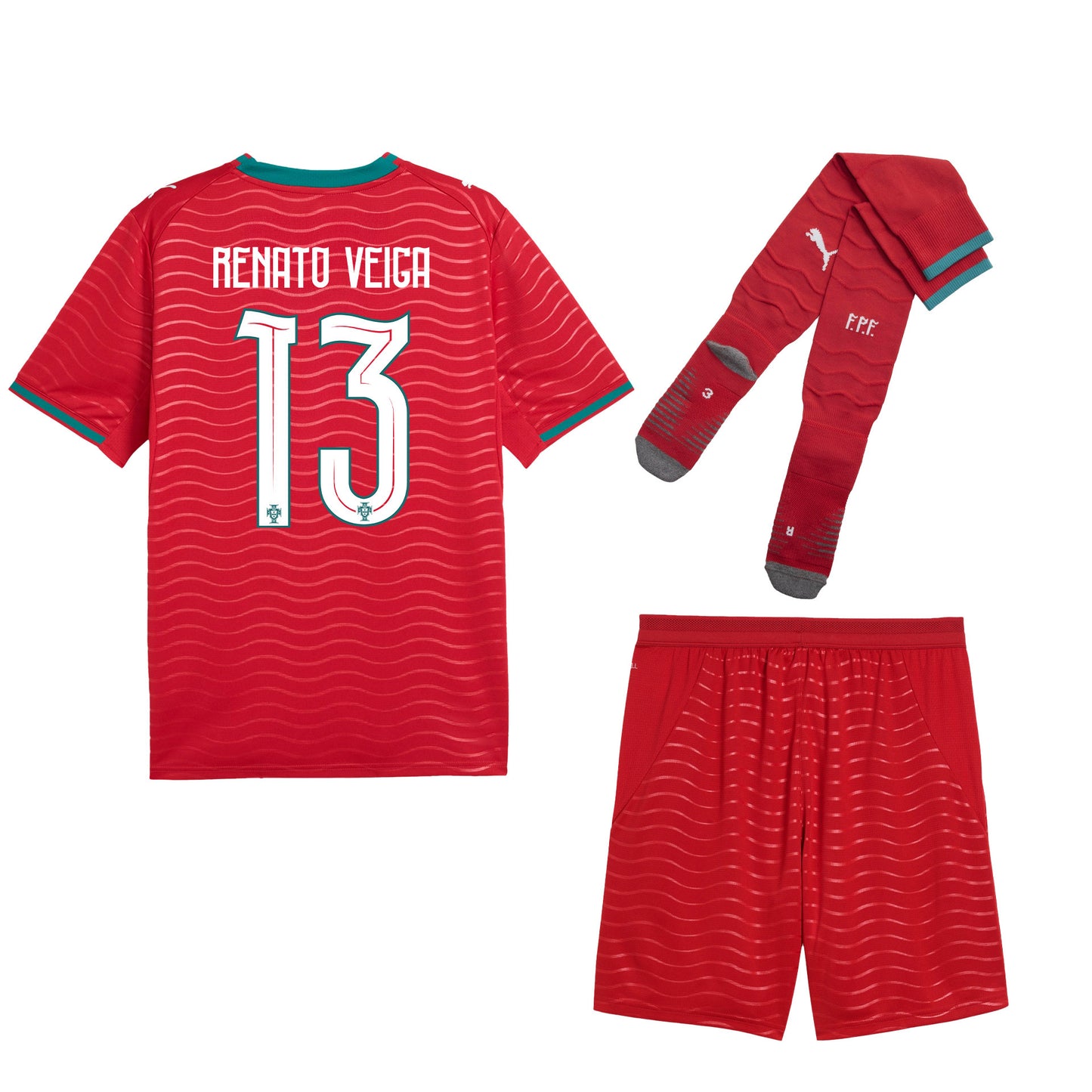 Renato Veiga 13 Portugal 2026 Home Men Kit Set – Red
