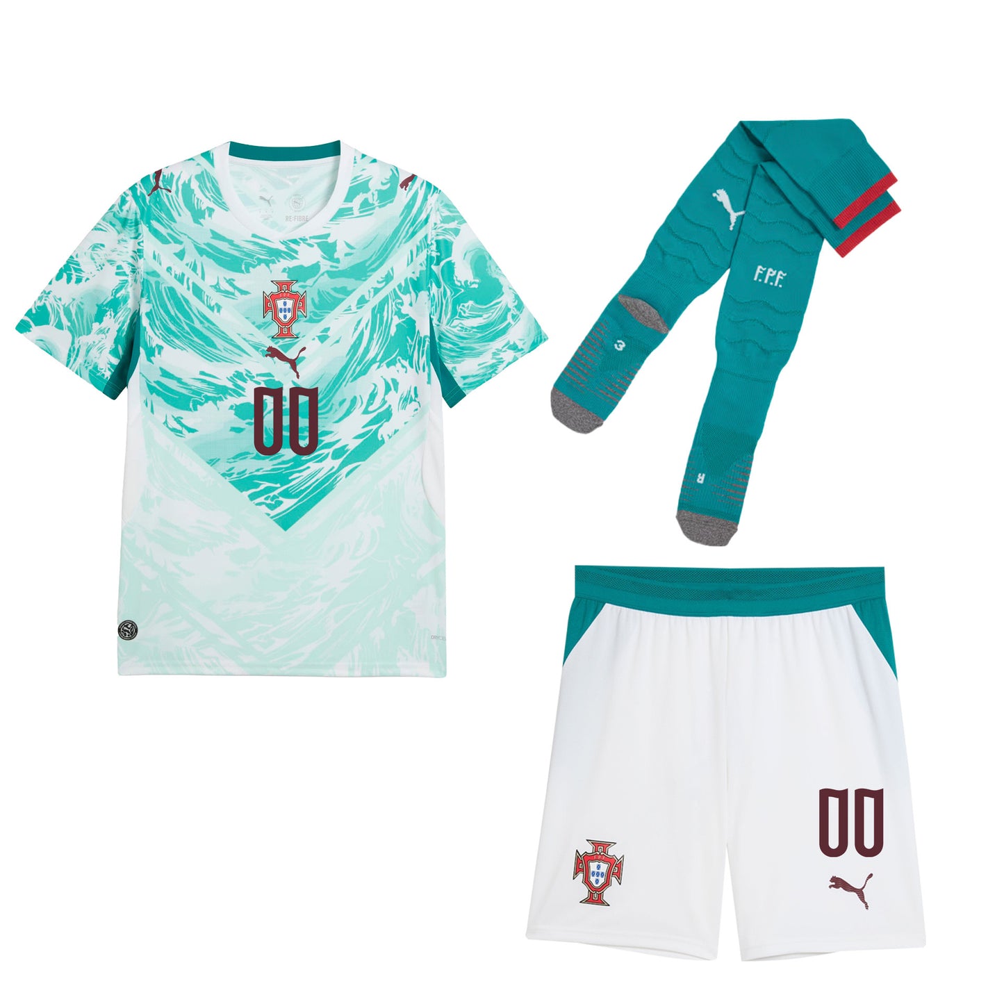 Portugal 2026 Away Men Kit Set - Personalized - White