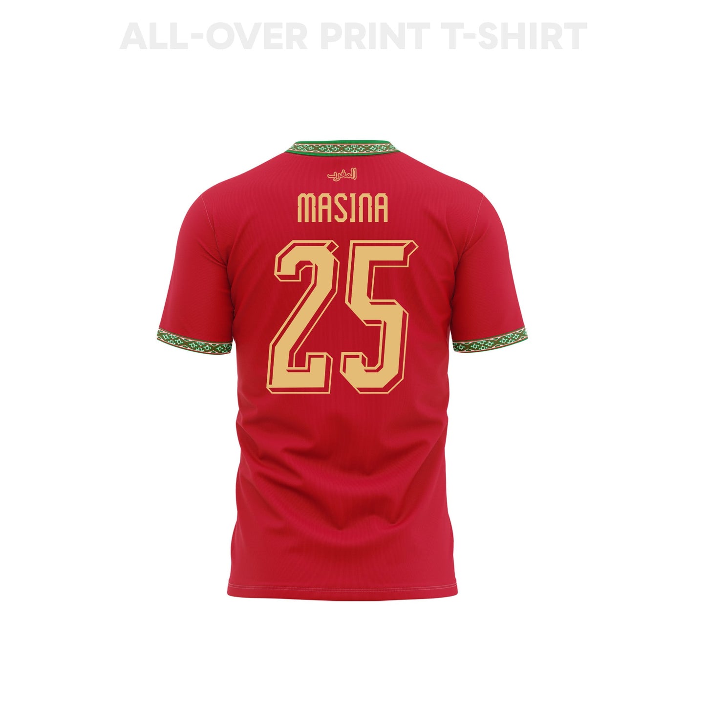 Adam Masina 25 Morocco 2026 Home 3D T-Shirt Fully Printed – Unisex, Red