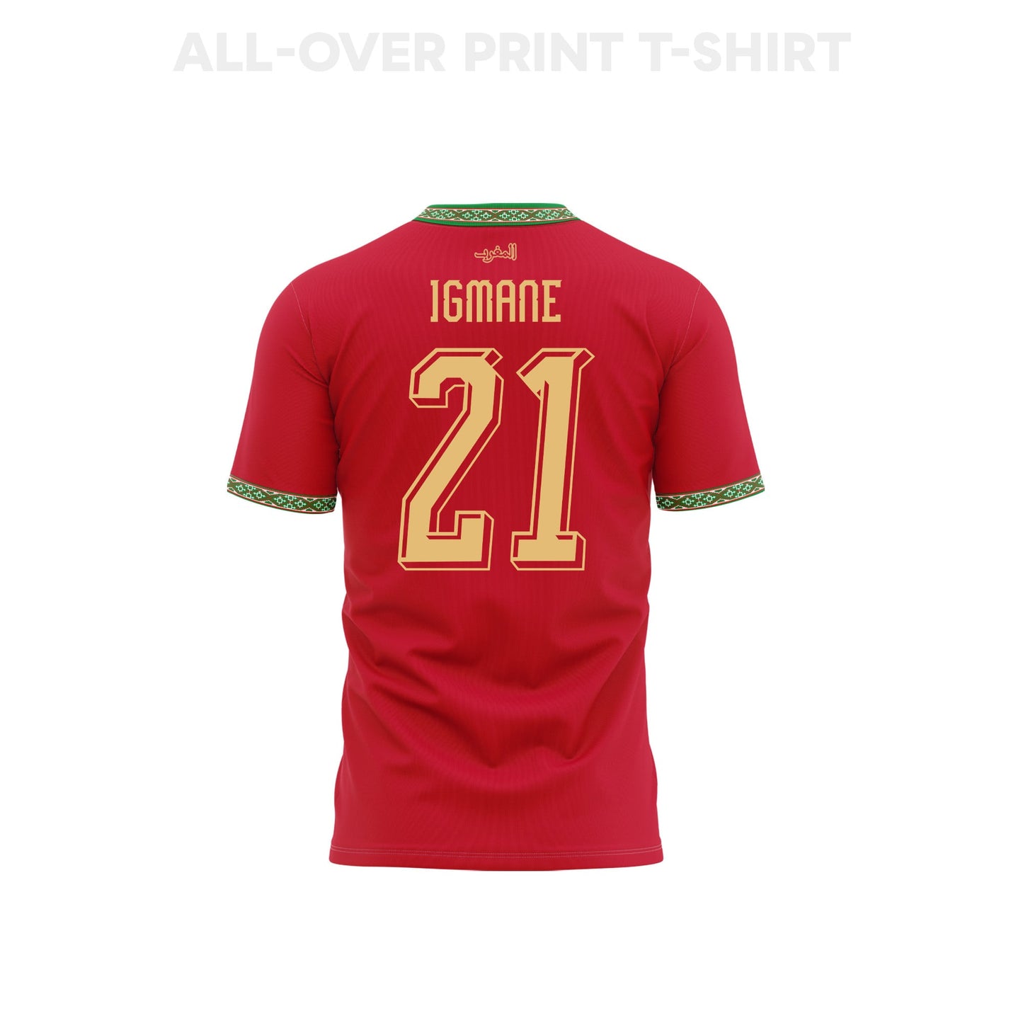 Hamza Igmane 21 Morocco 2026 Home 3D T-Shirt Fully Printed – Unisex, Red