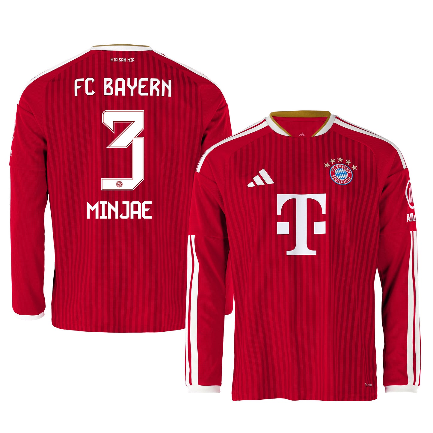 Minjae Kim 3 Bayern Munich 2026/27 Home Men Long Sleeve Jersey - Red