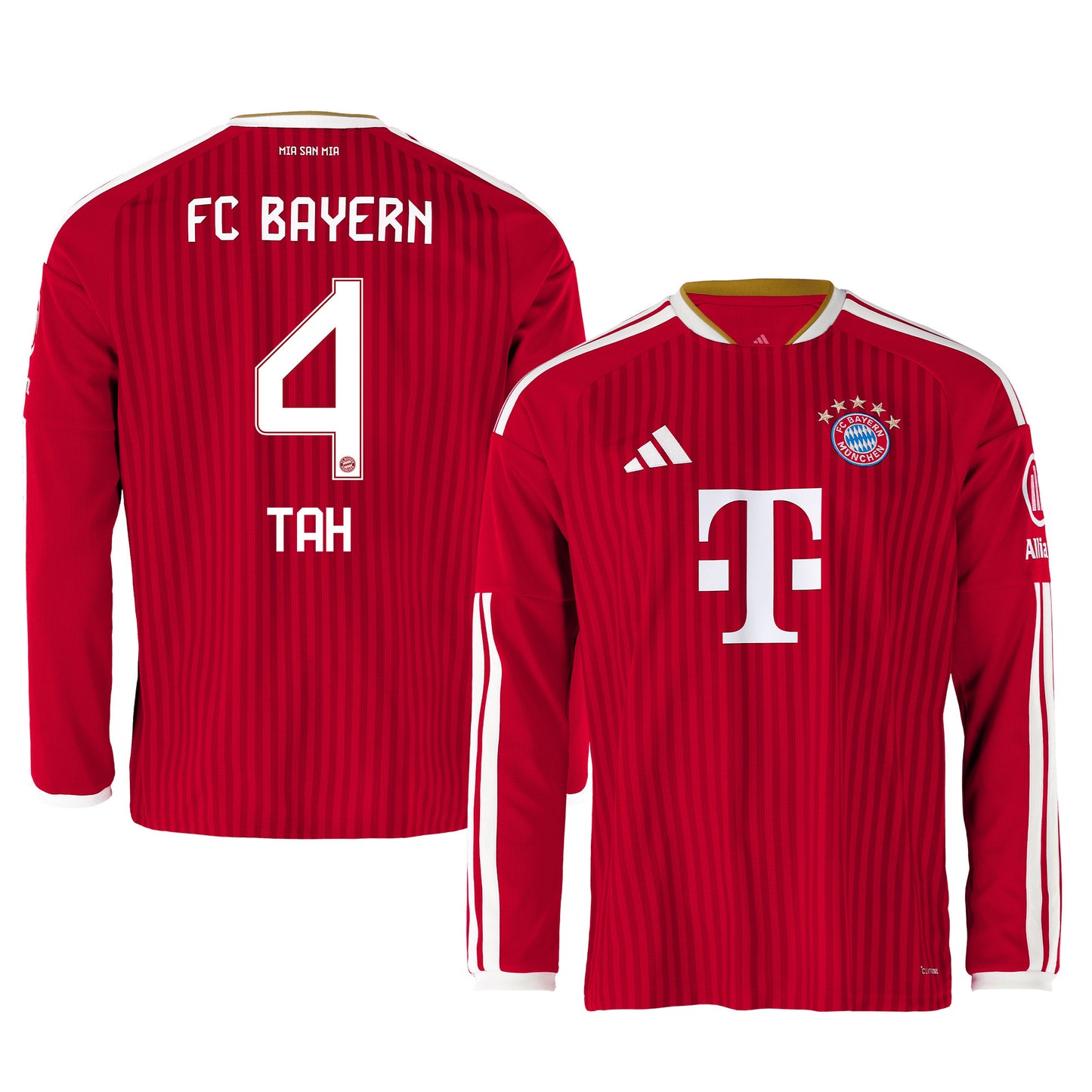 Jonathan Tah 4 Bayern Munich 2026/27 Home Men Long Sleeve Jersey - Red