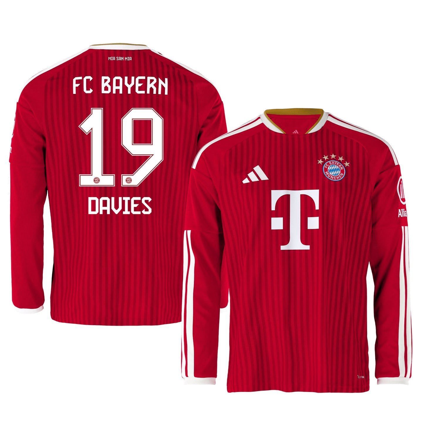 Alphonso Davies 19 Bayern Munich 2026/27 Home Men Long Sleeve Jersey - Red