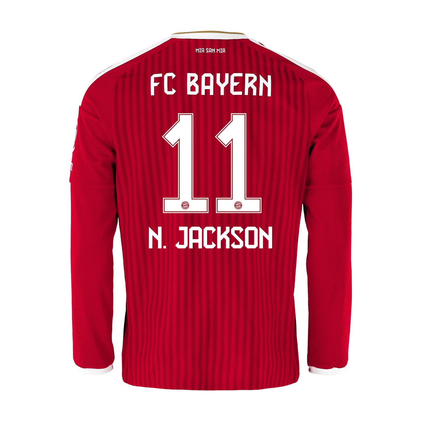 Nicolas Jackson 11 Bayern Munich 2026/27 Home Men Long Sleeve Jersey - Red