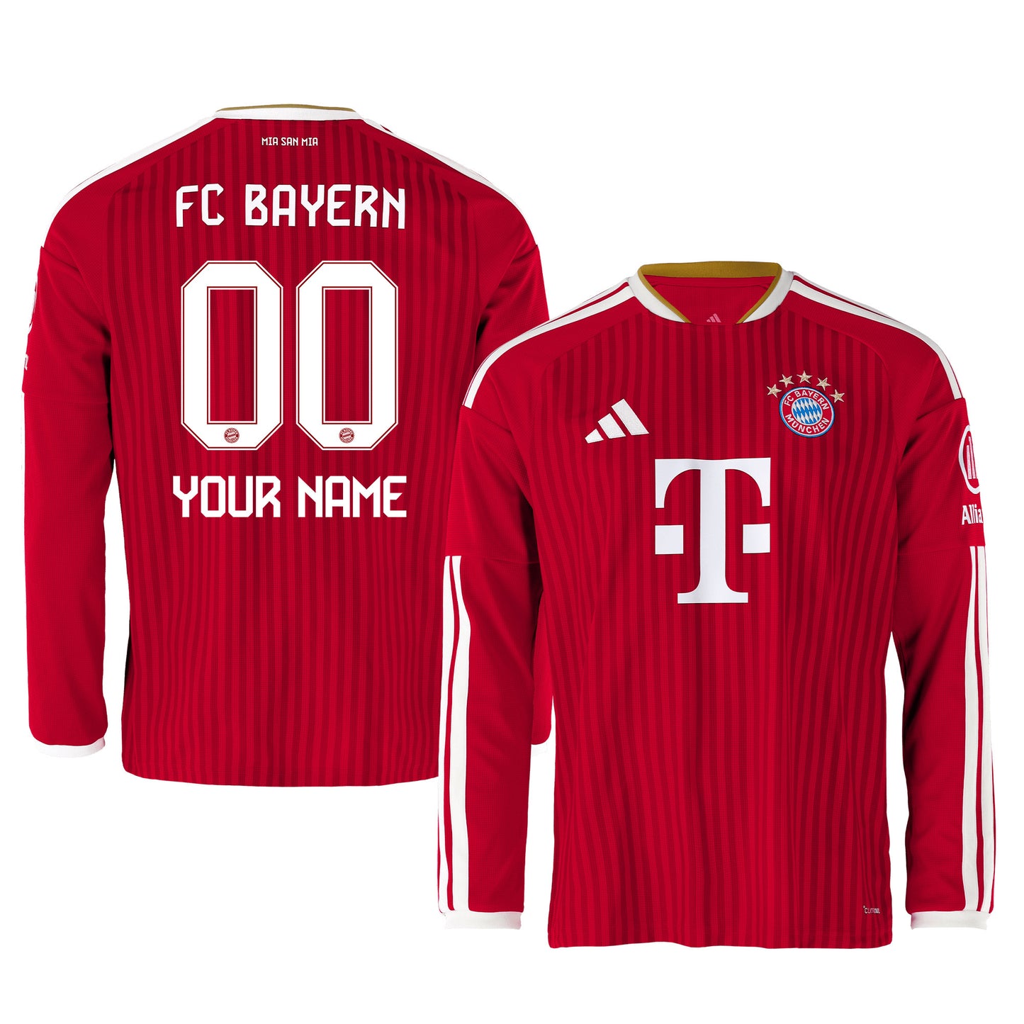 Bayern Munich 2026/27 Home Men Long Sleeve Jersey - Personalized - Red