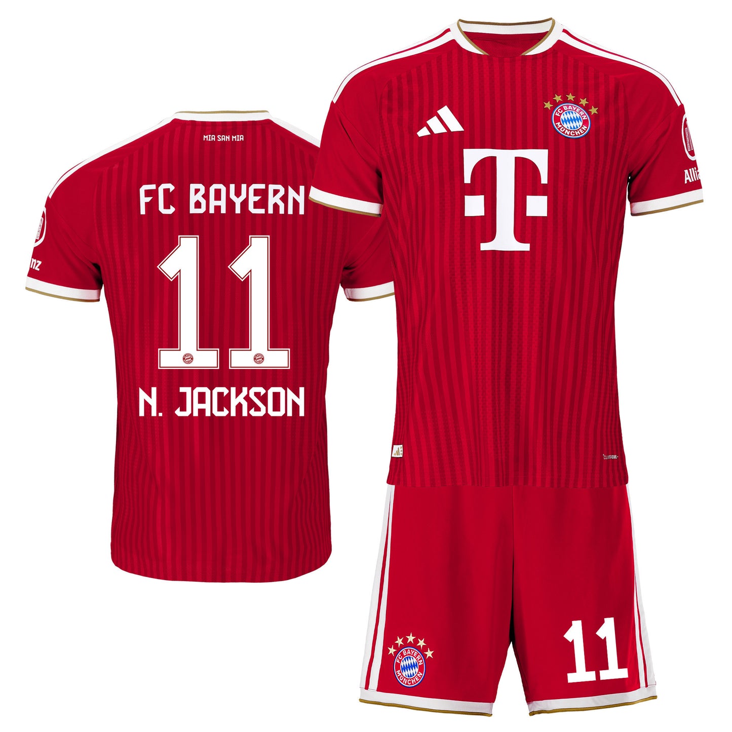 Nicolas Jackson 11 Bayern Munich 2026/27 Home Men Jersey & Shorts Set – Red