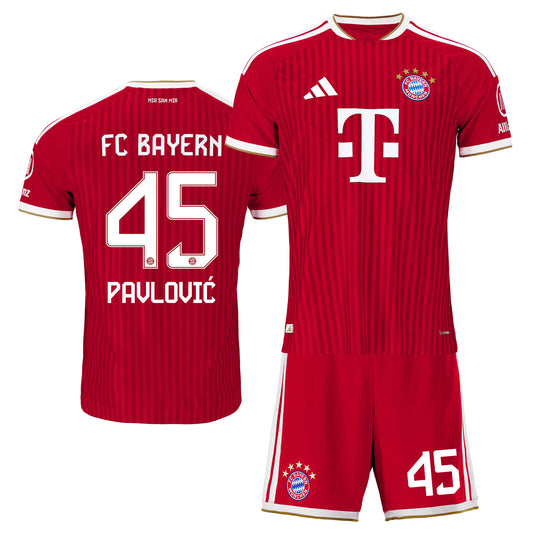 Aleksandar Pavlović 45 Bayern Munich 2026/27 Home Men Jersey & Shorts Set – Red