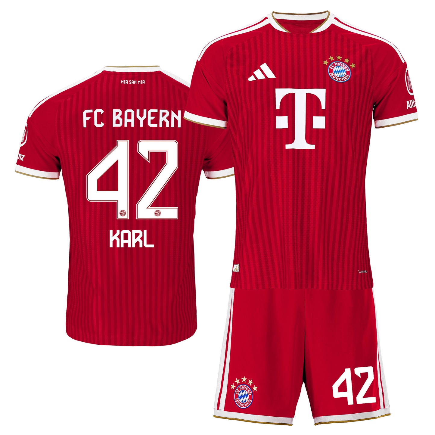 Lennart Karl 42 Bayern Munich 2026/27 Home Men Jersey & Shorts Set – Red