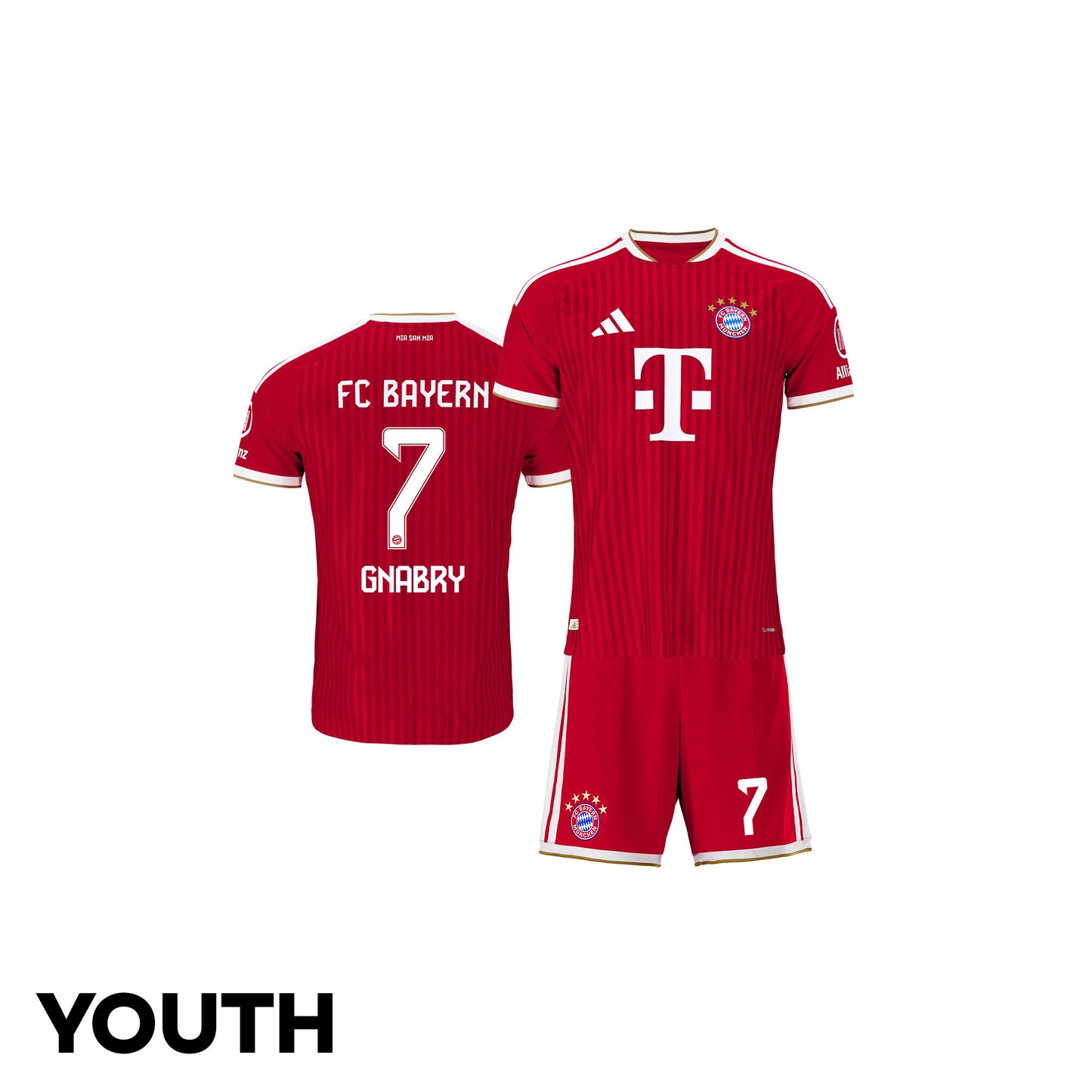 Serge Gnabry 7 Bayern Munich 2026/27 Youth Home Jersey & Shorts Set - Red