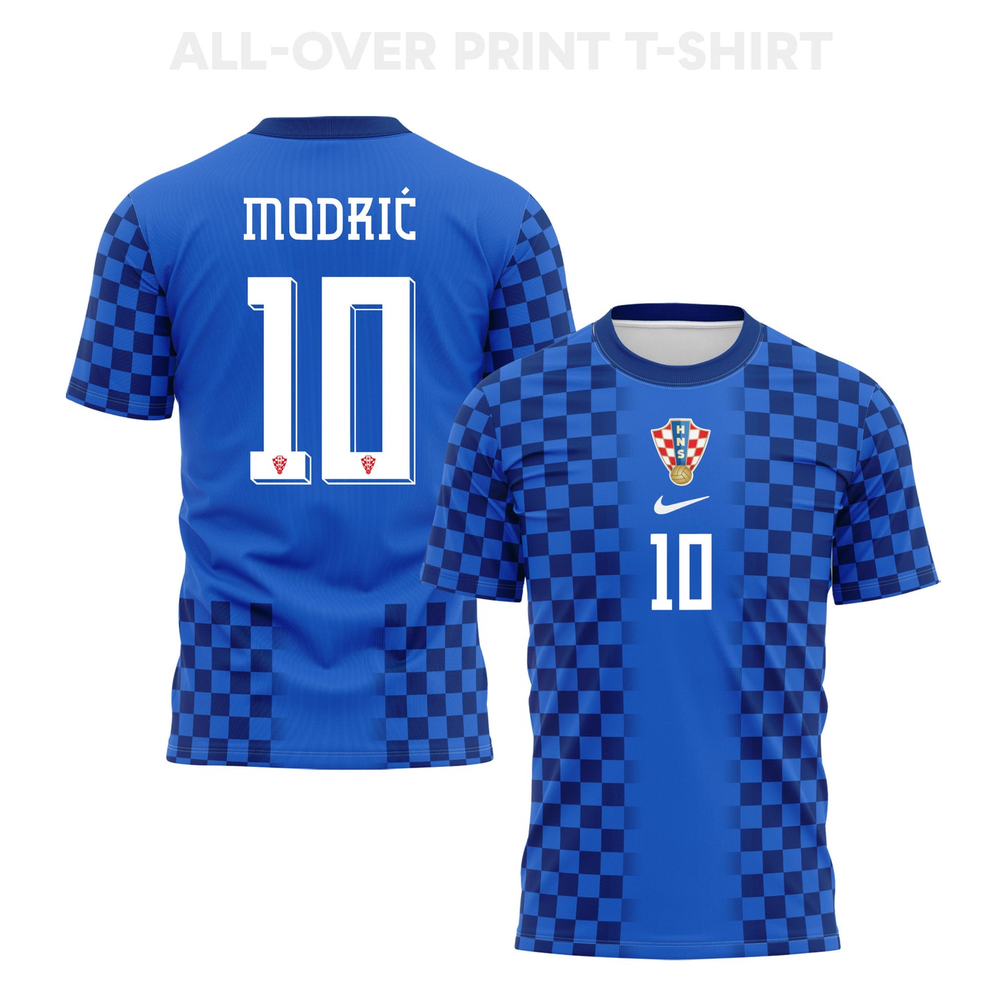 Luka Modrić 10 Croatia 2026 Away 3D T-Shirt Fully Printed – Unisex, Blue
